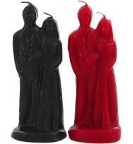 MARRIAGE CANDLE RED 7.5"